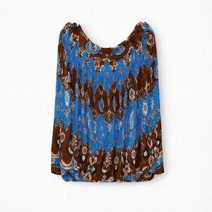 Collection Ect. XL Floral Print Rayon Maxi Skirt